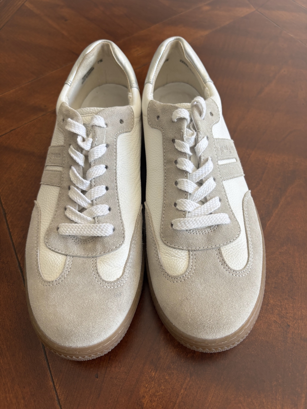 Paul Grenn Suede & Leather Sneakers in White and Light Gray